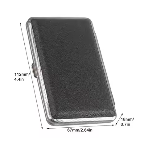 Leather Cigarettes Case Creative Classic 20-piece Pocket Box Cigarettes Storage Reusable PU Leather 