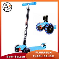 Scooter Strong and Solid Good Quality Suitable 2 - 15  Years Old Premium Height Adjustable 4 Flash W