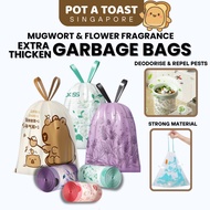 OKISS EXTRA THICKEN High Quality Trash Garbage Bags with Flower & Mugwort Fragrance - Repel Pest Deo