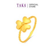 TAKA Jewellery 916 Gold Ring Clover