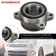 Artudatech Front Wheel Bearing For Nissan Elgrand E51 2002-2010 2.5 3.5 With ABS 2WD 4WD Car Accesso