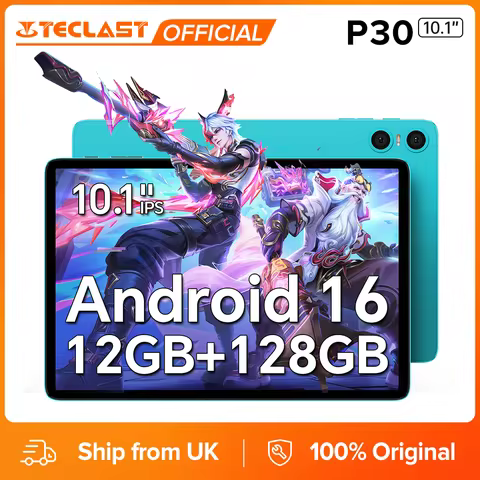 Teclast P30 Android 16 Tablet 10.1 inch Max. 12GB RAM 128GB ROM 1280x800 Unisoc T7200 Octa Core 6000