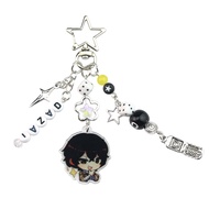 1Pcs Cute BSD Wenhao Wild Dogs Keychain Beaded Acrylic Pendant Anime Cosplay Dazai Osamu Chuuay Back