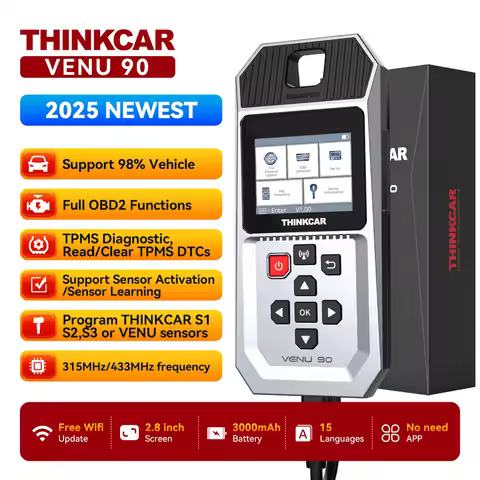 THINKCAR VENU 90 Car Tire Pressure Diagnose Tool Automotive TPMS Sensor Programming Learning Activat