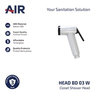 AIR BD 03 W HEAD Bidet Spray for Bathroom Toilet Water Closet White Color ABS material work on 5 Bar Water Pressure