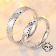 Aifei Jewellery Couple Ring Mosaic Diamond 925 Sterling Silver No size required-Adjustable size