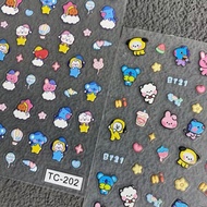 [Support Goods] Hallyu BT21 BTS Embossed Manicure Sticker Cartoon Three-Dimensional Water Cup ccd Ph