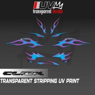 UV TRANSPARENT CLICK 125 V2 FIRE DECAL