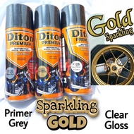 Diton Premium Sparkling Gold 9223 + Primer Grey 9120 + Clear 9128 Package Gold Paint Metallic Epoxy 