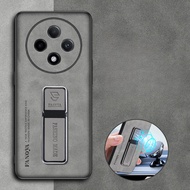 for OPPO F27 Pro Plus F25 Pro Case Skinsheep Leather Camera Shockproof Magnetic Holder Cover