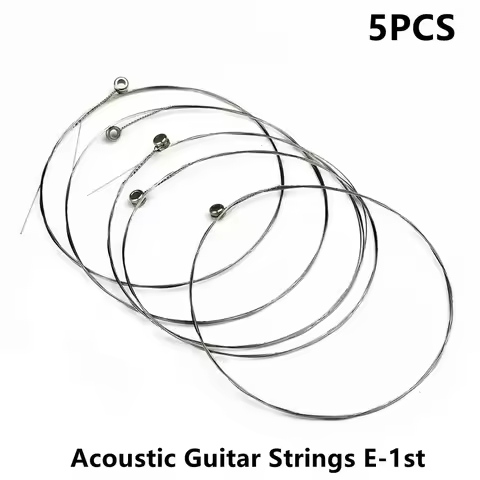 High Quality Single Guitar Strings Silvery 1st E 5 Pcs Acoustic Bass Gauges .012 Guitars Top Musical