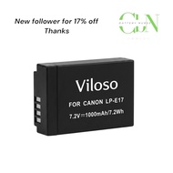 For Canon LPE17 LP-E17 E17 LCD Dual Type-C Charger & Camera Battery LP-E17