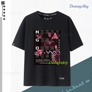 NEEDY สาวเกินขนาด Kangel Rain เสื้อยืดสีดำ Jirai Kei กราฟิก Ita Tee Unisex ชุดแขนสั้น Kawaii Doujin 