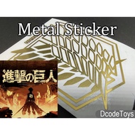 Metal Sticker Attack on Titan 进击的巨人 Logo Icon - Eren Yeager Levi Ackerman Mikasa Ackerman - not band