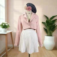 Jacket Vip pink crop top vest with bow tie at the back, size S (V38 N100 D37)