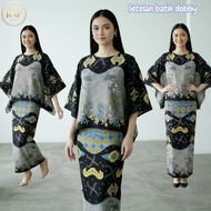 Dobby Cotton Batik Suit Batwing Blouse Party, Invitation, Dobby Cotton Batik Suit Batwing Blouse / D