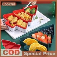 Creative Christmas Tree Fruit Plate Divided Snack Dish Candy Dried Fruit And Melon Seed Storage Box