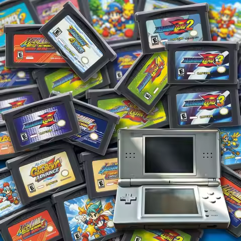14 Styles AGB Mega Man GBA Games Cartridge 32 Bit Video Game Console Card Mega Man Zero 1 2 3 4 Red 