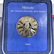 Malaysia Commemorative Old PROOF Coin RM1 Rancangan Malaysia Ketiga Year 1976 (Original Box With COA)