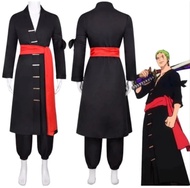 Kostum One Piece Roronoa Zoro Cosplay Costume Zoro Wano costume Black kimono