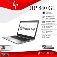 HP Elitebook 840 G1 Intel Core i5-4600U 8GB DDR3L RAM 256GB SATA SSD Refurbished Laptop Notebook
