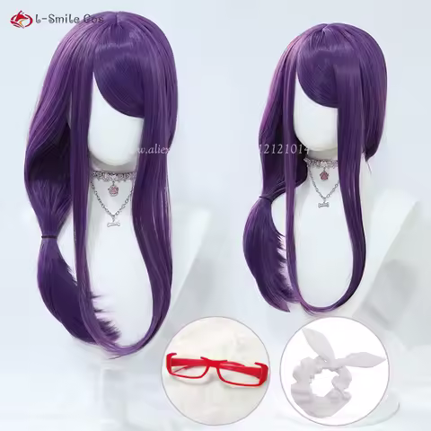 Anime Kamishiro Rize Cosplay Wig Women 60cm Long Purple Wigs Heat Resistant Synthetic Hair Kamishiro