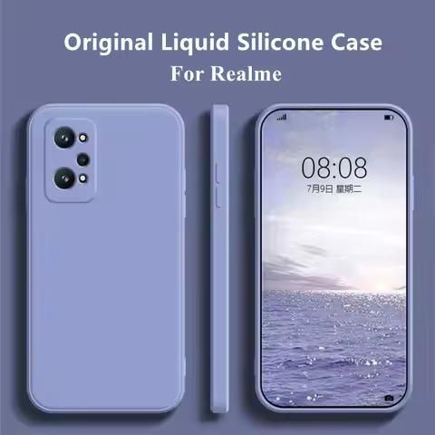 For Realme GT Neo 3T Case Realme GT Neo 3T Cover Coque Shell Funda Soft Original Liquid Silicone Bac