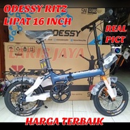 [ BONUS BELL ] Lipat 16 odessy ritz  sepeda lipat 16 inch odessy ritz  sepeda lipat folding 16 odess