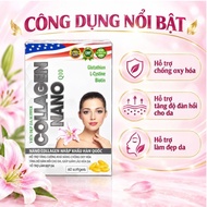 Collagen combined with Coenzyme Q10. Glutathione, L-Cystine and Biotin.