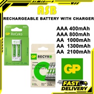 GP Rechargeable Battery AA / AAA NiMH 400mAh / 800mAh / 1000mAh / 1300mAh / 2100mAh (2pcs / 4pcs ) w