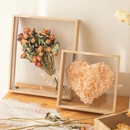 4cm Transparent Hollow Display Stand Dry Flower Wood Frame DIY Dry Flower Photo Frame Flower Specime