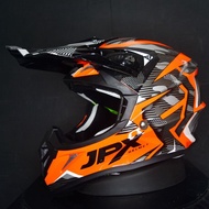 HELM JPX CROSS FOX1 X35 FLUO RED GLOSY PAKET GANTENG GOOGLE SNAIL HELM JPX KLX ORIGINAL HELMET MOT