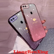 Casing oppo a5s oppo a12 oppo A7 oppo a3s oppo a12e F9 phone case Softcase Silicone shockproof Cover new design glitter for girls lovers clear case SFAX01