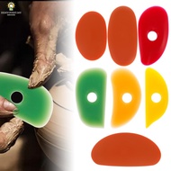 7Pcs Pottery Ribs Silicone Ceramic Potter Rib Scraping Tool Arc Pottery Clay Ribs for Pottery Shapin