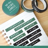 Paper Diet x Abbey Sy - Retro Labels Washi Tape Set