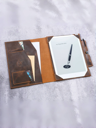 เคสปกป้องหนังแท้สไตล์ย้อนยุคสำหรับ Supernote A5X A6X 2 Super Notes แบบมีซิปปิดพร้อมสายรัดหนังแท้สำหร