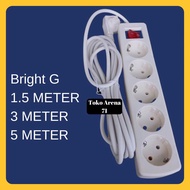 GROUND CONNECTOR + ON OFF SWITCH BRIGHT-G BRIGHT G HOLE 5 CABLE 1.5 METER 3M 5METER SNI