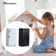 [Phenovo] 1:12 Dollhouse Kitchen Fridge Freezer, Simulation Refrigerator Life Scene, Dining Room Roo