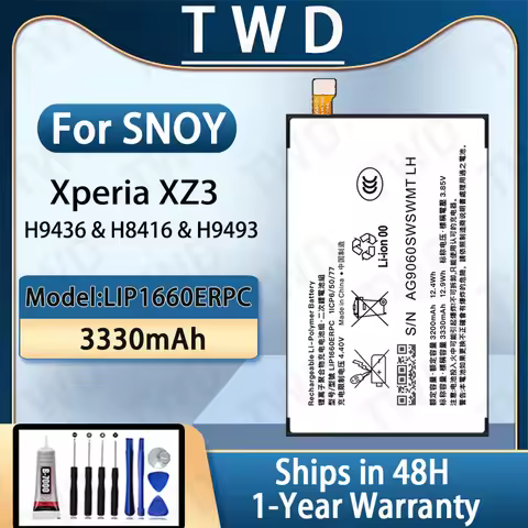 LIP1660ERPC Large capacity 3330mAh Battery For Sony Xperia XZ3/H9436/H8416/H9493 Batteries New High 