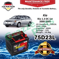 Münster Robust MF CMF 75D23 | 75D23L (60AH) Car Battery Bateri Kereta for Kia Rio 1.3 DC 1st 2000-20