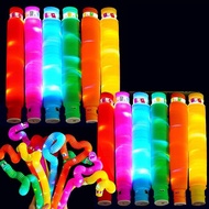 Light Up pop Pipes - Squishy Sensory Fidget Toys - pop tubes pop light Kids Toys