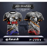 Glock Complete Sublimation Shirt 3D Summary Summer T -shirt of Short Manga.
