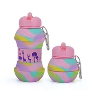 Coya Cozy 550ml/1L Leak-Proof Collapsible Foldable Silicone Water Bottle For Kid [BPA-Free and Food 
