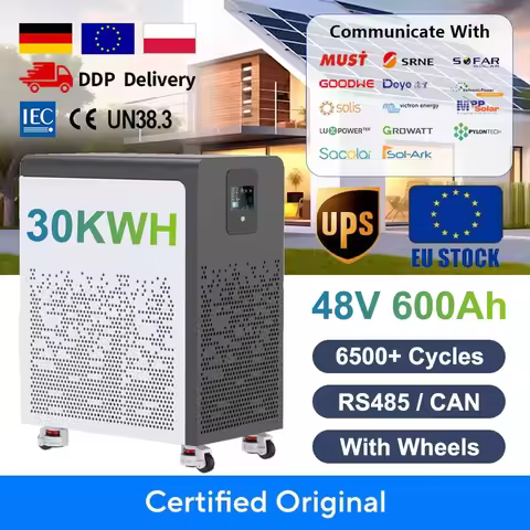 LiFePO4 48V 600Ah 300Ah Battery Pack 6500+ Cycles Bluetooth RS485 CAN BMS 51.2V 100Ah Solar Energy S