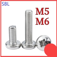 [SS-HX] 304 Stainless Steel Round Head Phillips Screw Pan Head Screw M5 M6