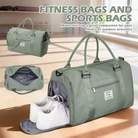 Sports Bag for Women and Men - Gym Bag with Shoe and Moisture Compartment for Travel, Training - Gym