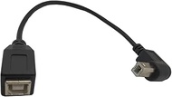USB 2.0 Type-B Printer Cable,USB 2.0 B Female to 90 Degree B Male Printer Short Extension Cable,for 