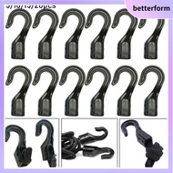 BETTERFORM 5/10/15/20pcs For Bungee Shock Plastic Outdoor Tool Elastic Ropes Buckles Camping Tent Hook Rope Buckle Straps Hooks