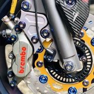 Original Brembo P4 Yamaha NVX Nmax Aerox V1 V2 Brake Caliper + Bracket PNP Plug And Play 4Pot STD 27