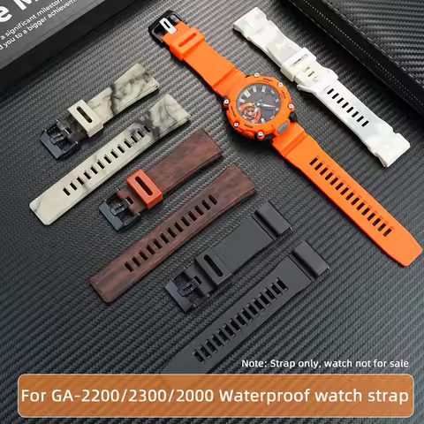 For Casio G-SHOCK watch strap GA-2000 GA2200 GA2300 TPU watchband waterproof sports silicone watch c